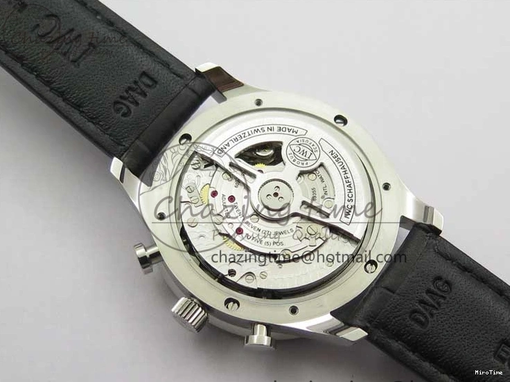 MIROTIME 0421 Elegant Portuguese IW371615 ZF 1:1 Best Edition SS Green Dial on Black Leather Strap A96355 V 7081